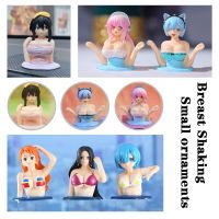 Cute Sexy Chest Shaking Ornaments Indoor or Motorcycle and Car Dashboard Decorations Anime Collection Model Kawaii Anime Statue