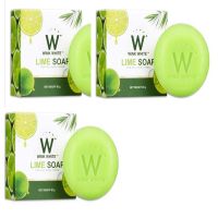 [NEW]สินค้าขายดี Wink White Lime Soap สบู่มะนาว วิงค์ไวท์สบู่ผิวใส ขัดขี้ไคล สบู่ล้างหน้า [ของแท้ 100%] ขนาด 80g. [ 3 ก้อน ]