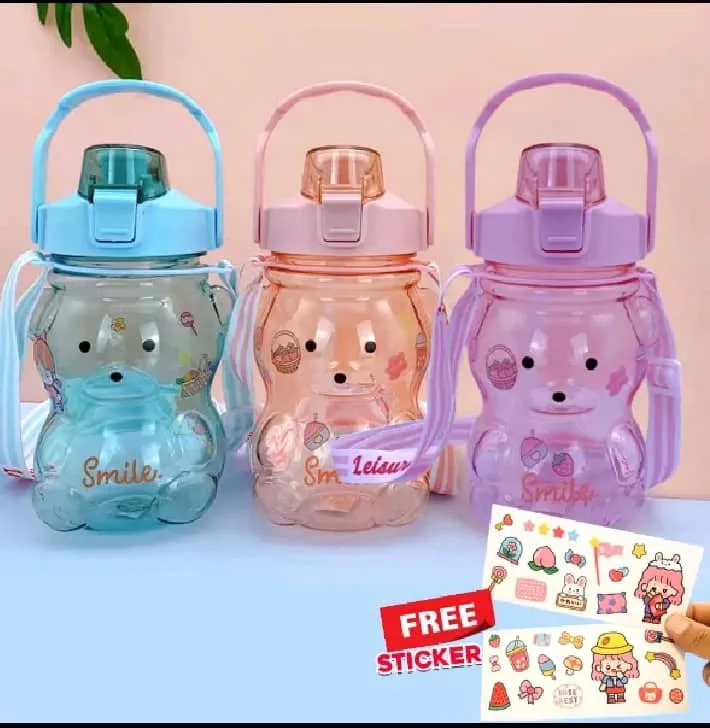 Child Drinking Bottle Teddy Bear Contemporary Drinking Bottle 1.4 Liters  Rainbow Drinking Bottle Free Sticker!!! | Lazada Ph