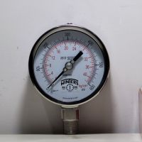 (UIM-Shop) เกจวัดความดัน Pressure Gauge SS316 หน้าปัด 4" , 1/2" NPT , 0-600 psi/kg/cm2 , Model PFP40TSA2NP6HG