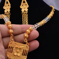 Dubai Gold Color Jewelry Sets For Women African Bridal Wedding Gifts Party Necklace Bracelet Earrings Ring Set Arab Jewelry