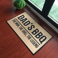 Doormat Dads BBQ The Man The Grill The Legend Entrance Floor Mat Funny Doormat Door Mat Decorative Indoor Outdoor Doormat