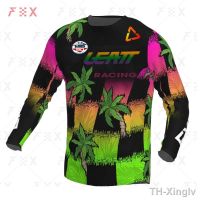 【hot】✵﹉✤  2021 Mtb leatt Downhill Mountain Jerseys Racing Jersey Sleeve Cycling MTB T-shirt