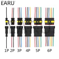 ⊙☃✸ 1set AMP 1P 2P 3P 4P 5P 6P Way Waterproof Electrical Auto Connector Male Female Plug with Wire Cable harness for Car Motorcycle