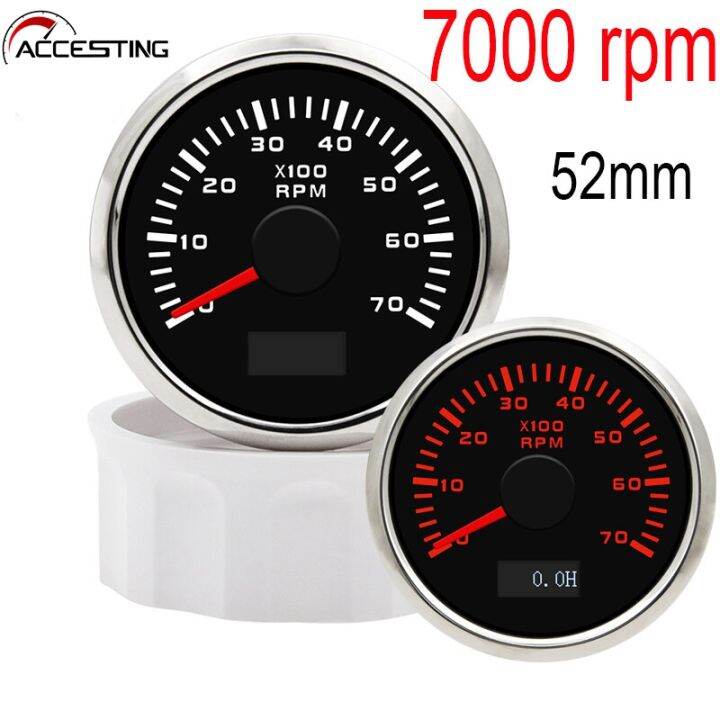 0-7000-rpm-outboard-counter-tacho-meter-gauge-52mm-waterproof-car-marine-เรือ-lcd-digital-tachometer-gauge-hourmeter-red-backlight-สำหรับรถเรืออุปกรณ์เสริม