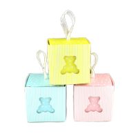 10/20/50pcs Mini Little Bear Candy Box Paper Chocolate Favor Gift Packaging Boxes With Ribbon Wedding Birthday Party Decoration Gift Wrapping  Bags