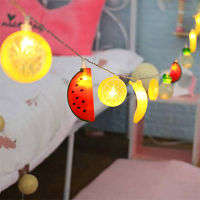 Fruit Lemon Pineapple String Lights Garland Hanging Lamp Battery Powered Indoor Outdoor Lighting Night Light Lantern Light