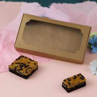 กล่องช็อคโกแลต-กล่องขนมบราวนี่-กล่องกระดาษคราฟ-กล่องช็อคโกแลต-บราวนี่คราฟ-ขนาด11-5x22x3cm-แพ็ค20ใบ-170