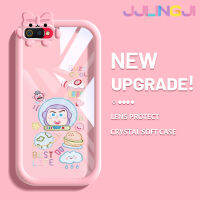 Jjlingji เคสสำหรับ Realme C2 C2S OPPO เคส A1K การ์ตูนอวกาศของเล่นสีสันมอนสเตอร์ตัวน้อยกันกระแทกแบบใสเคสมือถือเคสป้องกันซิลิโคนแบบเรียบง่าย