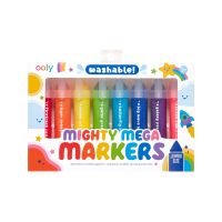 Mighty Mega Marker 8สี ปากกาเมจิก แท่งอ้วนตุ้ยนุ้ย
