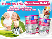 SỮA HOÀNG GIA ÚC ROYAL AUSNZ GOLD 2 TỪ 6 -12 THÁNG HỘP 900GR