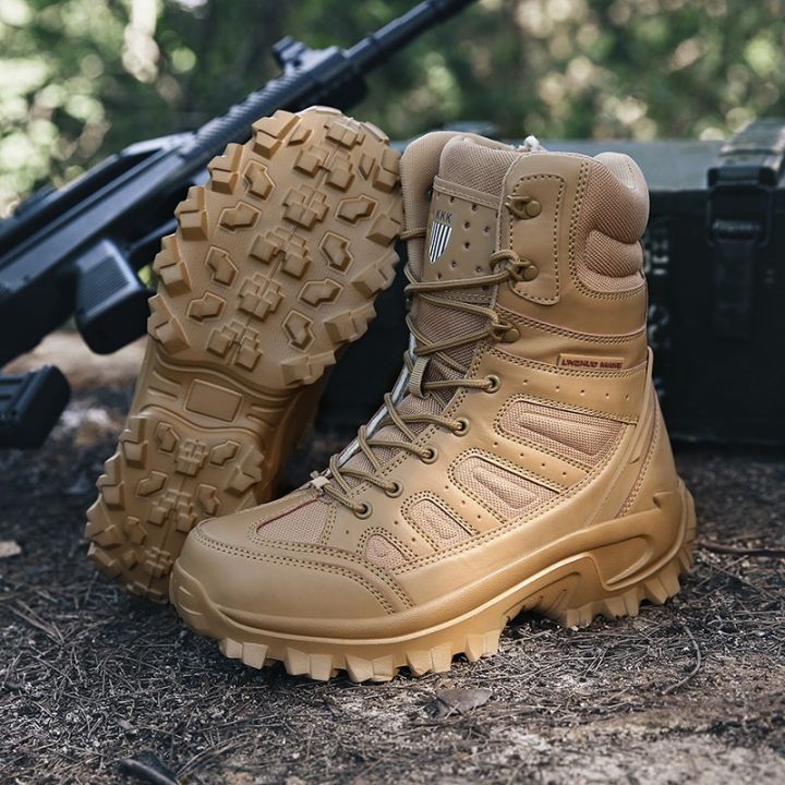haotx-army-รองเท้าบูทคอมแบท-ข้อสูง-เพื่อความปลอดภัย-พลัสไซซ์-สําหรับผู้ชาย-เดินป่า-กลางแจ้ง-ไซซ์-39-47