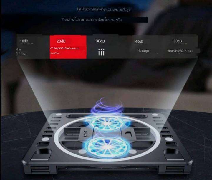 ใหม่-พัดลมระบายอากาศโน๊ตบุ๊คปรับระดับได้