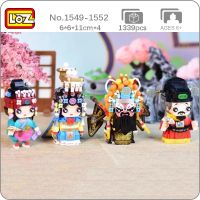 LOZ Beijing Opera General Warrior Beauty Woman Matchmaker Official Clown DIY Mini Blocks Bricks Building Toy for Children no Box