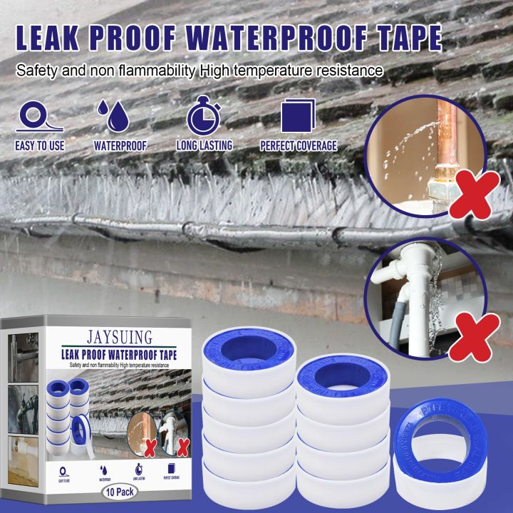 new-household-leaking-waterproof-raw-material-tape-pure-teflon-material-water-pipe-faucet-waterproof-sealing-tape-adhesives-tape