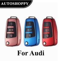 shangdjh For Audi A3 8L 8P A4 B6 B7 B8 A6 C5 C6 4F RS3 Q3 Q7 TT 8L 8V S3 TPU Car Flip Key Case Cover Shell Fob Protector Holder Keyless