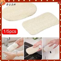 BUSH 1/5pcs เครื่องมือครัว ใช้ซ้ำได้ รังบวบธรรมชาติ ผ้าเช็ดจาน ฟองน้ำทำความสะอาด ฟองน้ำไมโครไฟเบอร์ แปรงชามหม้อ