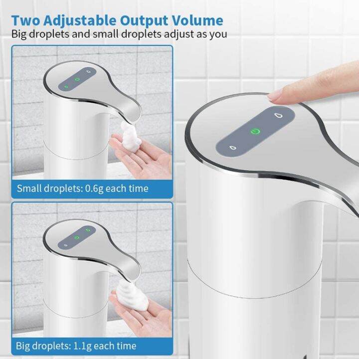 15oz-450ml-automatic-soap-dispenser-touchless-foaming-soap-dispenser-rechargeable-waterproof-foam-soap-pump-dispenser