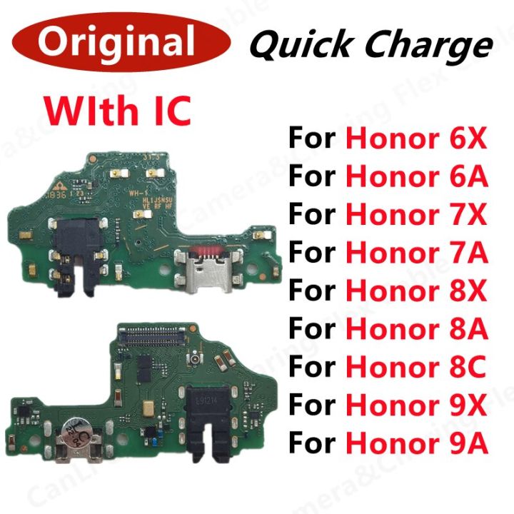 ชาร์จพอร์ตชาร์จตัวเชื่อมต่อ USB ดั้งเดิมเหมาะสำหรับ Huawei Honor 6X 6A 7X 7A 7C 8X 8A 8C 9A 9X โปรแท่นชาร์จบอร์ดเฟล็กซ์