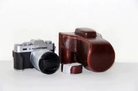 กระเป๋าคลุมเคสกระเป๋ากล้อง PU สุดเท่สำหรับ Fujifilm X-T10 X-T20 X-T30 XT30 XT20เลนส์18-55มม. 16-50มม. พร้อมสายคล้อง