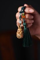 sandalwood Chinese sachet ball pendant mobile phone car chain cat rabbit gourd hollow tassel hot style