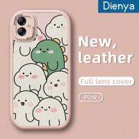 Dienya เคส M04 F04 A04E ปลอกสำหรับ Samsung A04ลายการ์ตูนไดโนเสาร์สีขาวและสีเขียวบางนุ่มหนังเคสมือถือกันกระแทกเคสกันกระแทกป้องกันการตกหล่น