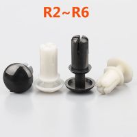 ♘™ Black White Nylon Plastic R-Type Expansion Rivet Clamp Screw NutPC Board Fixing Buckle Heat Resistant 2/2.7/3.1/3.6/4.1/5.1