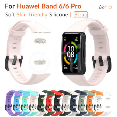 Zenia สายนาฬิกาซิลิโคนนิ่มสำหรับ Huawei Band 6 Pro ,สายรัดข้อมือแฟชั่นเป็นมิตรกับผิวสำหรับเปลี่ยน