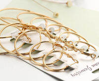 6 Pairs Gold Personality Earrings Set Different Size Rock Exaggeration Simple Neutral Fashion Accessories