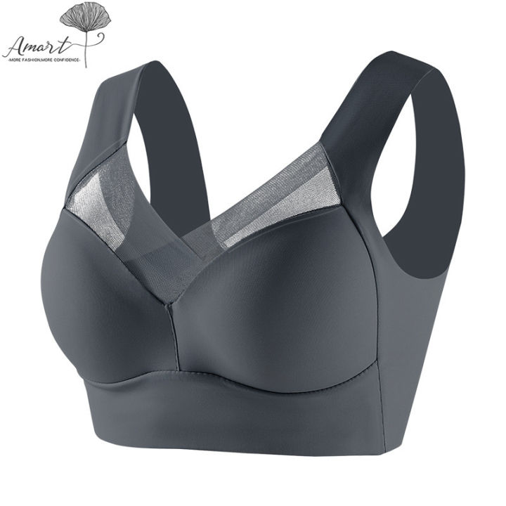 Amart Comfortable Skin-friendly Bras Translucent Sexy Mesh Underwear for  Home Office Daily Casual Wear