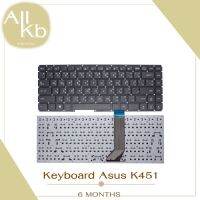 KEYBOARD NOTEBOOK Asus S400/K451 / คีย์บอร์ด เอซุส รุ่น S400/K451 KEYBOARD ASUS คีย์บอร์ด ASUS K451L S400 S400C S451 S451L X402C X402 K451L / TH-ENG ปุ่มกดไม่ติดเคลมได้เลย  ประกัน 6 เดือน