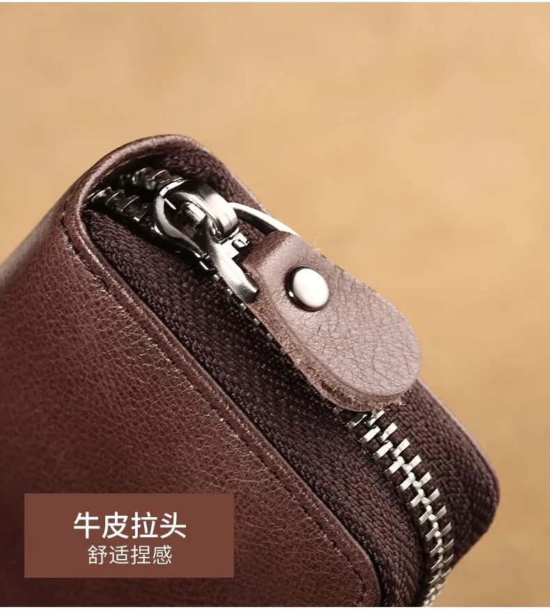 ManBang Vintage Genuine Leather Key Wallet Women Keychain Covers