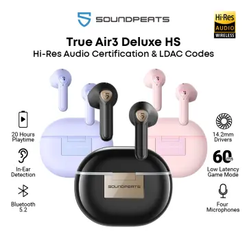 Soundpeats Air3 Deluxe HS Bluetooth V5.2 Hi-Res LDAC 14.22 Driver Touch  Control In-ear detection Wireless Earbuds Bluetooth Earphones