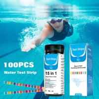 15-In-1 Water Test Strip สำหรับตรวจสอบการทดสอบคุณภาพน้ำ Aquarium Fish Tank Pool Water Drinking Water Test Strip PH Bromine