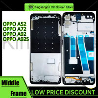 Kingsange โครงหน้ากากกลาง A92s A92 A72 A52 OPPO ตัวเรือนแผ่นหน้ามีหนามเตยขอบการยึดจอแอลซีดีชิ้นส่วนซ่อมกรอบด้านหน้าพร้อมเครื่องมือซ่อม