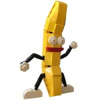 Creative MOC Compatible with LEGO Small Particles Puzzle Building Block Toy MOC-0199 Dancing Fruit Banana Man