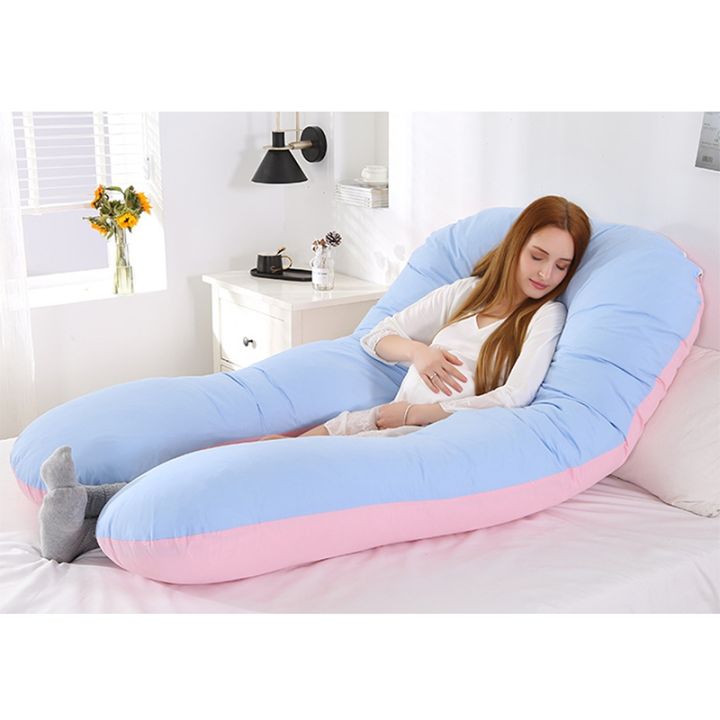 Full Body Pillow, UShaped Maternity Pillow + Blue Pink Jersey