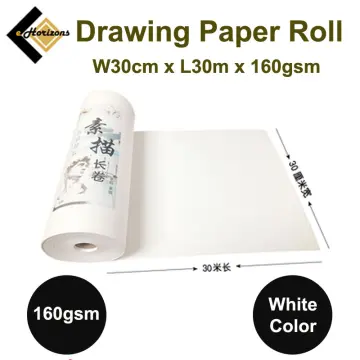 White Drawing Paper Roll 20m by 30cm Paper Roll for Kids Easel Paper 20m of  White 80gsm Paper Great for Colouring, Painting & Drawing -  Denmark