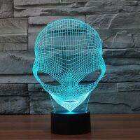 Alien Seven color Touch led Visual Usb 3d Light Creative Wholesale Kids Room Led Night Light  Novelty Led Usb 3d Lamp Night Lights