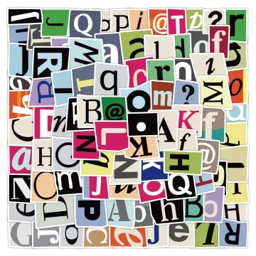 cut out magazine alphabet sticker pack journal newspaper - Cut Out Letters  - Magnet