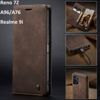 Oppo Reno 10 Pro+ Reno 8T 5G 8 Pro Reno 8 Z/Reno 7Z A78 A57 A77S A96 A76 Realme 10 Pro + 9i C55 A95 A74กระเป๋าสตางค์4G เคสหนังเคสโทรศัพท์กันกระแทก