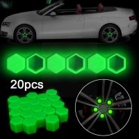 20 Wheel Nut Covers Luminous Tire Screw Cover Car Wheel Hub Bolt Rims Glow PVC For JDM Auto Accessories Car Stylin N6U8