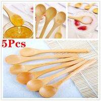 ✶✺ 5Pcs Home Kitchen Environmental Bamboo Wooden Spoons Kitchen Utensils for Dessert Honey