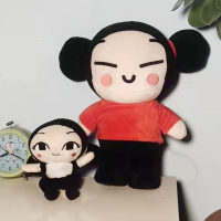 25ซม. Pucca และ Garu Plush ของเล่นสไตล์จีนตุ๊กตาตุ๊กตารูปหมอนนอนงานแต่งงานคู่วันเกิด Gift2023