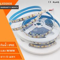 ND LED ไฟ​ริบบิ้น​ 12W/120LED  2835 (12V 5เมตร) 8mm ตัด​ได้​ทุก2.5cm แบบเปลือย ยาว5m สำหรับงานป้ายอักษรณ์ ไฟตกแต่งภายใน สีขาว สีวอร์ม Light strip ip65