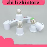 zhilizhi Store AC 110v 220v 2 In 1 E27 to 2 E27 head Extended LED Lamp base Holder Bulbs power Socket Splitter Adapter For home Photo Studio