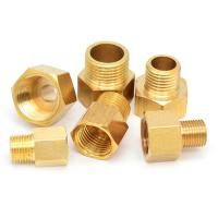 Male to Female Thread Brass Pipe Connectors Brass Coupler Adapter Threaded Fitting 1/8" 1/4" For tube docking  3/8" 1/2" Pipe Fittings Accessories