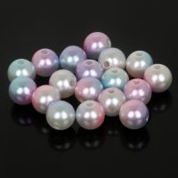 46MM Multi-Color Plastic ABS Round Imitation Pearl Loose Beads With Holes DIY Art Necklace Accessories