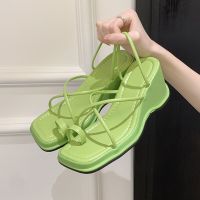 HOT★รองเท้าแตะ Sandal Wedges รองเท้าฤดูร้อนผู้หญิง, Comfort แพลตฟอร์มลำลองรองเท้าแตะรองเท้าแตะรองเท้าแตะชายหาด