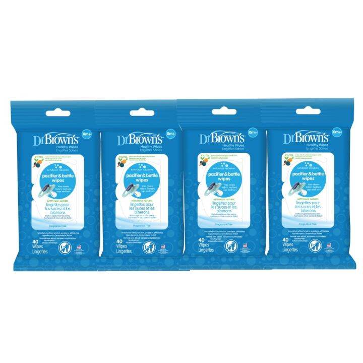 Dr. Brown’s™ Pacifier and Bottle Healthy Wipes, 40 Count Lazada Singapore